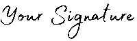 Your Signature Your Signature